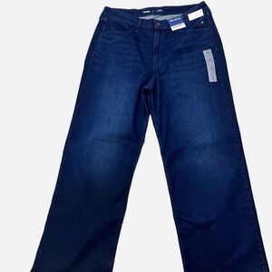 Old Navy High Rise Wow Wide Leg Dark Wash Jeans Size 16
